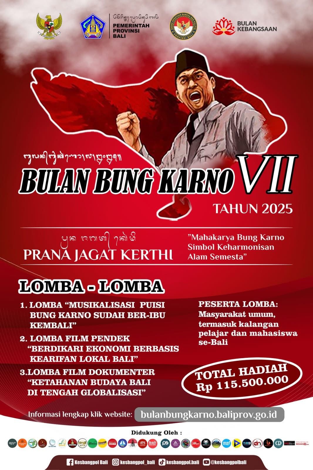 total-hadiah-rp-115-juta-lomba-bulan-bung-karno-vii-tahun-2025-di-provinsi-bali